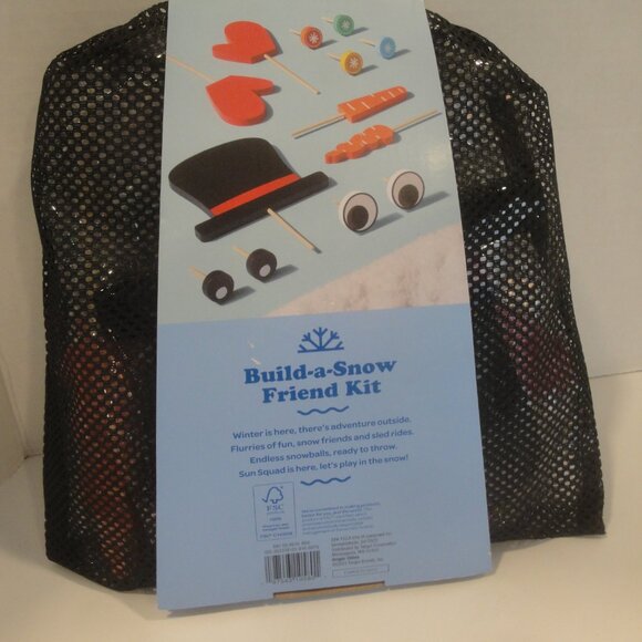 Sun Squad Build A Snow Friend Kit 13 Piece Reusable Set New in Mesh bag - Picture 5 of 6